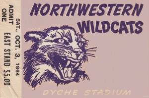 Northwestern University Wildcats College Football Wall Art Ticket Stub